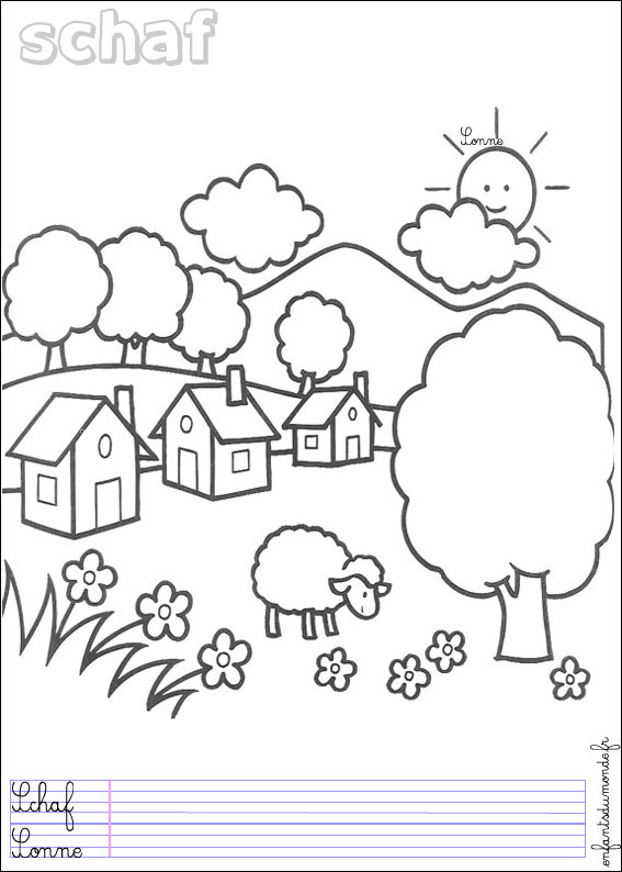 coloriage mouton 1